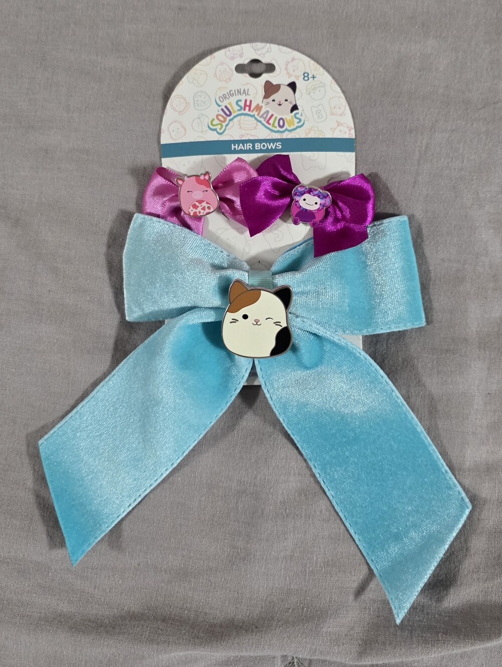 NEW Squishmallows 3 Piece Hair Bow Set